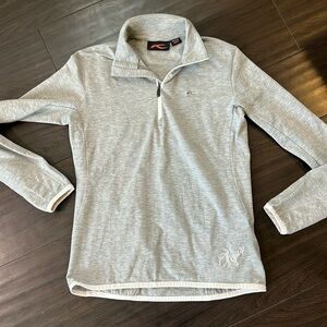 KJUS Ladies Trace Halfzip Midlayer - Size 38 Medium - Grey Melange